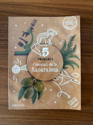 Libro de ciencias Naturales, Anaya, 5 primaria