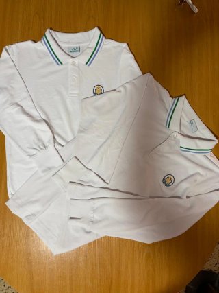 Lote 2 polos manga larga T/14 y T/S Pureza María