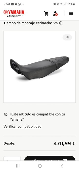 Asiento RALLY Yamaha Tenere 700