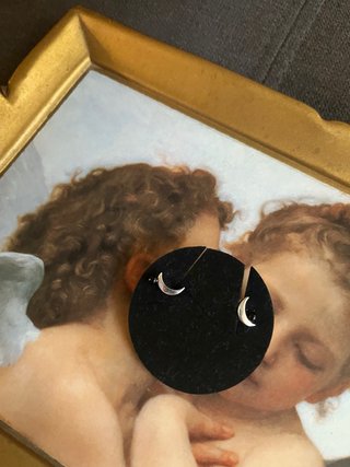 Pendientes Tous Luna con Bolita Negra