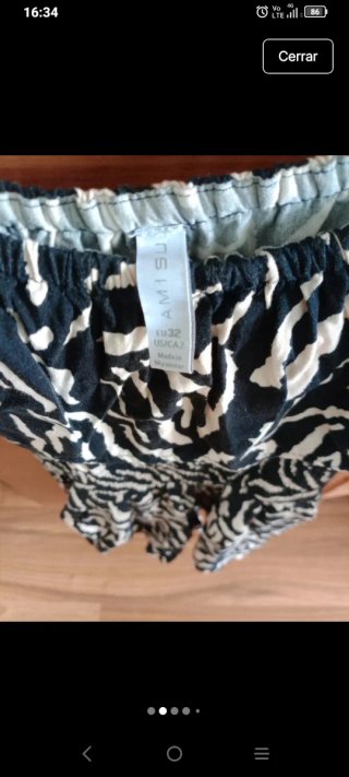 Mono corto estampado cebra