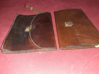 Borselli uomo in pelle marrone