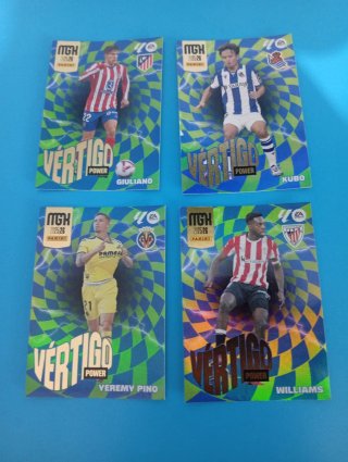 Lote 4 cromos Megacraks Power Vértigo 25-26