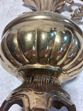 ANTIGUO JARRON ANFORA GRUESO BRONCE BUEN ESTADO