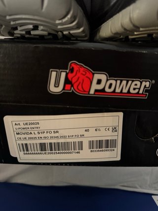 Scarpe antinfortunistiche U-Power nere/grigie