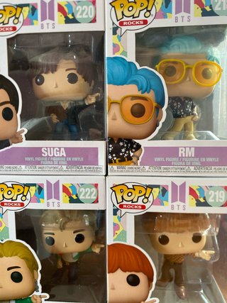 Lote Funko Pop BTS (Suga, RM, 222, 219)