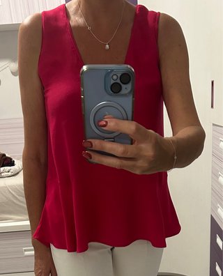 Camiseta sin mangas Massimo Dutti roja