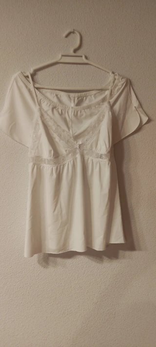 Conjunto lencero blanco encaje