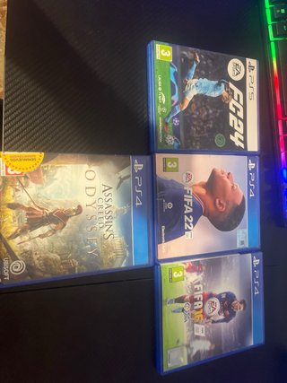 3 juegos de ps4 y uno de ps5