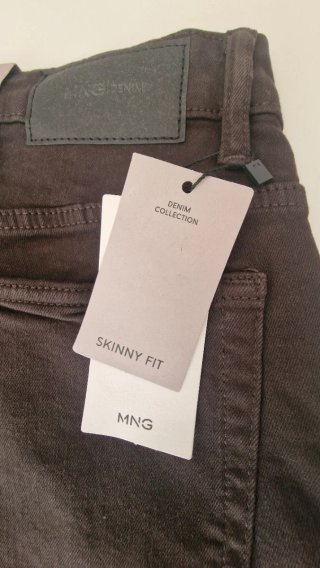 Vaqueros Mango Billy Skinny Fit Marrón Talla M