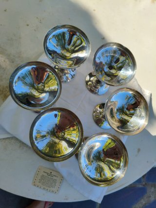 Juego 6 Copas Plator Spain Metal Plateado