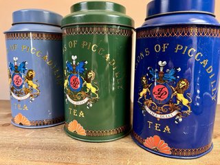 Juego latas inglesas de té Jacksons of Piccadilly