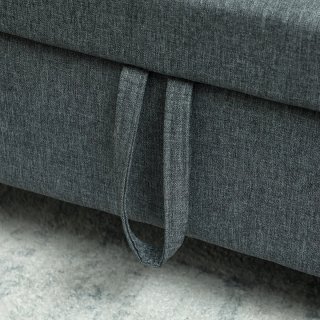 Sofá 2 Plazas Gris Lino Sintético