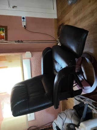 Sillón masaje polipiel negro