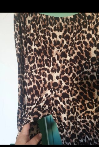 Pantaloni palazzo fantasia animalier taglia XXL