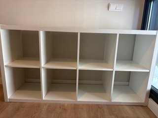 Estantería Ikea Kallax 8 cubos blanca.