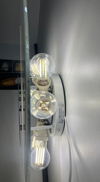 Lampada soffitto "fiore" metallo/vetri bianchi
