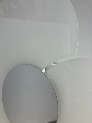 Lampada soffitto "fiore" metallo/vetri bianchi