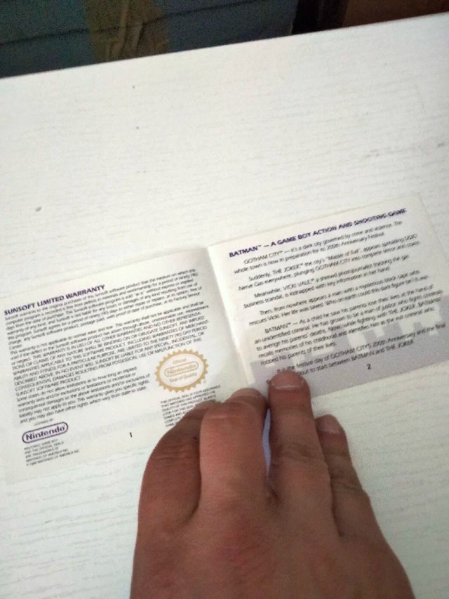 Manual Batman Game Boy Sunsoft USA