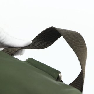 PRADA Backpack Nylon Silver Khaki Auth 176699 -