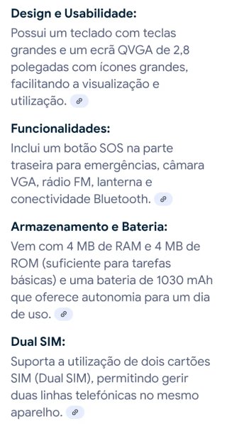 Telemóvel TCL Senior Preto
