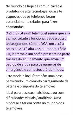 Telemóvel TCL Senior Preto