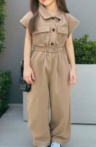 Conjunto niña: mono, camisa y gorra talla 10 años