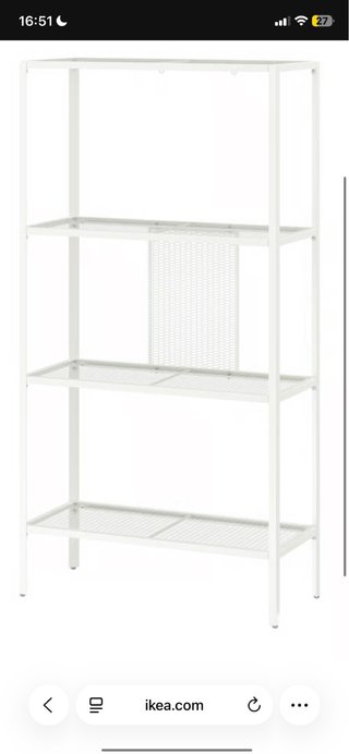 Estantería metálica blanca