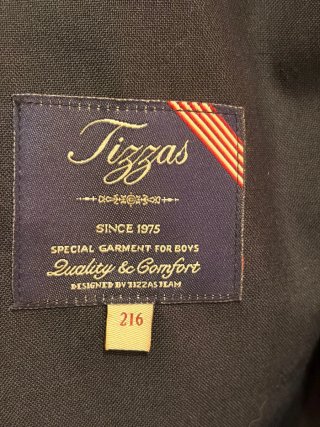 Americana hombre negra tizzas talla 16