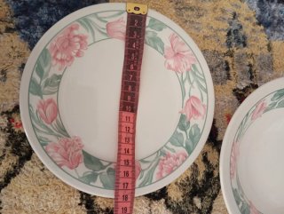 Juego de 2 platos con flores. straffordshire