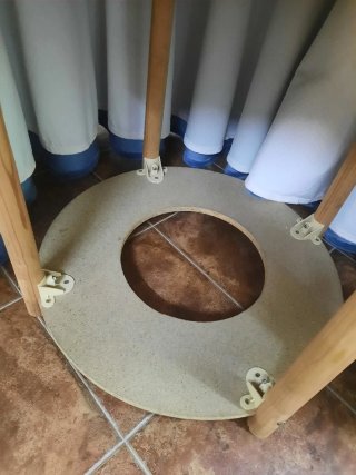 Mesa Camilla Completa (Madera+Manta+Mantel+cristal