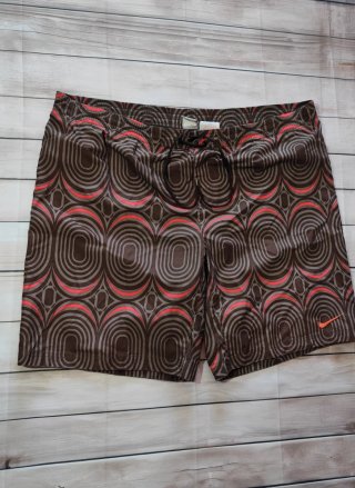 Nike Vintage Y2K Bañador Hombre Marrón Naranja XXL