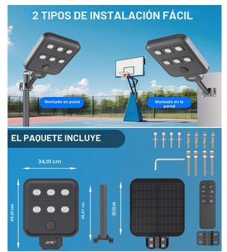 Farola Solar LED de Alta Potencia con Sensor de Mo