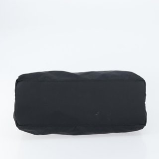PRADA Hand Bag Nylon Black Silver Auth 151476 -
