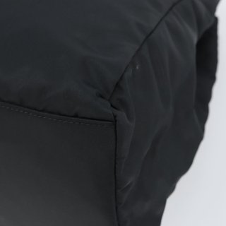 PRADA Hand Bag Nylon Black Silver Auth 151476 -