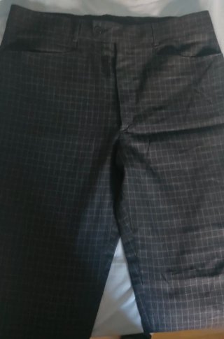 Pantalón Guess Cuadros Gris Oscuro