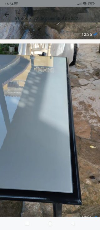 Mesa de jardín cristal