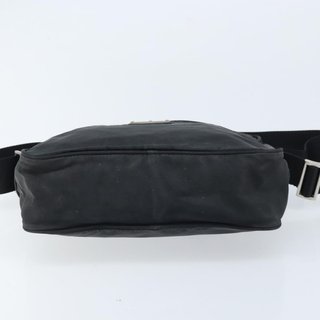 PRADA Shoulder Bag Nylon Black Silver Auth