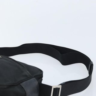 PRADA Shoulder Bag Nylon Black Silver Auth