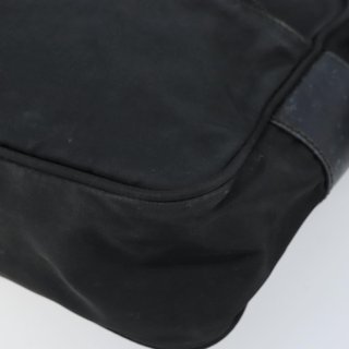 PRADA Shoulder Bag Nylon Black Silver Auth