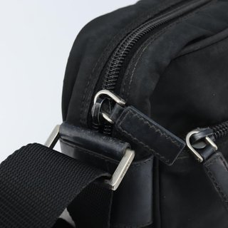 PRADA Shoulder Bag Nylon Black Silver Auth