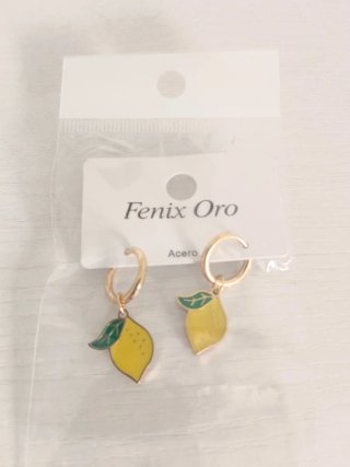 Pendientes Fenix Oro Limón