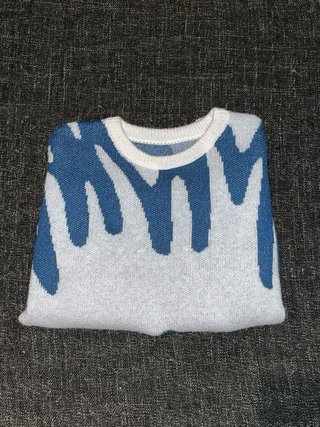 Jersey Shein azul y gris