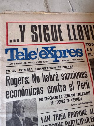 Lote de diarios anuncios publicitarios año 1969