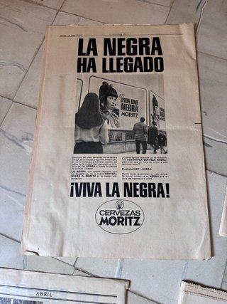 Lote de diarios anuncios publicitarios año 1969