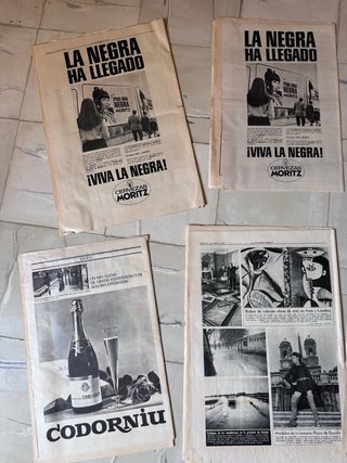 Lote de diarios anuncios publicitarios año 1969