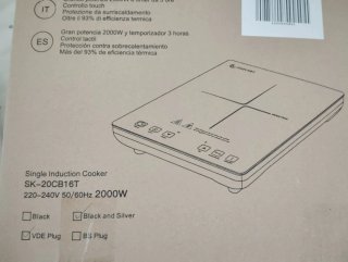 Plancha Inducción Amzchef 2000W