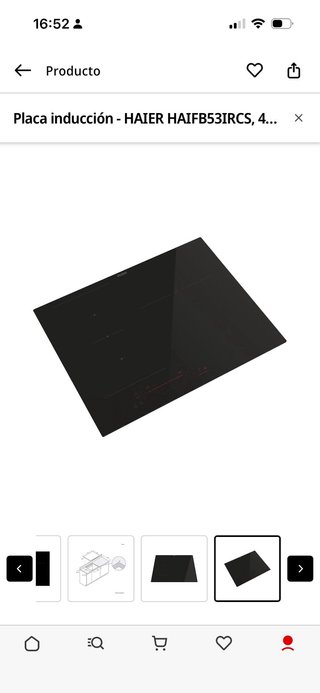 Placa Vitrocerámica Inducción Negra