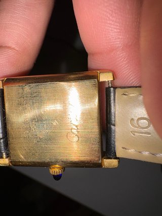 Cartier Tank Pre-Must Reloj Dorado Negro