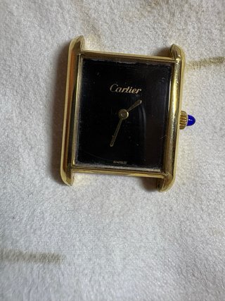 Cartier Tank Pre-Must Reloj Dorado Negro